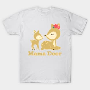 Mama Deer with Baby Deer T-Shirt